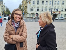 Prie katedros: su Audra