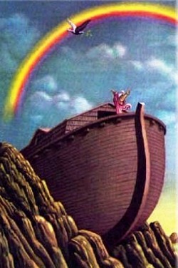 Rainbow ower Noah Ark