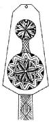 Distaff with cosmological symbols